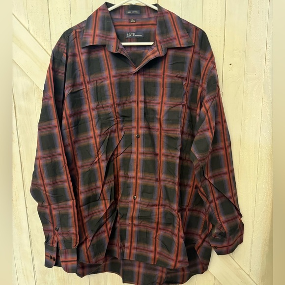 BVM Elementory Comfort Other - Plaid Long Sleeved Buttoned Down - 100% Cotton - Size Large